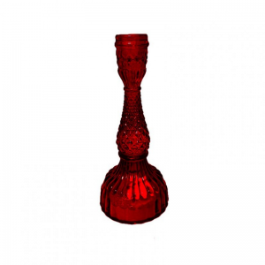 CANDELABRO VETRO D10 H20,8 - rosso