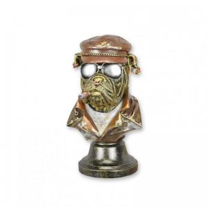 BUSTO BULLDOG RESINA C/SIGARO 20X20 H36