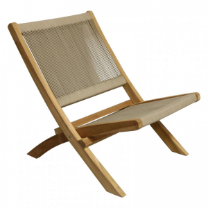 SEDIA TEAK/CORDA 45X54XH70-natural
