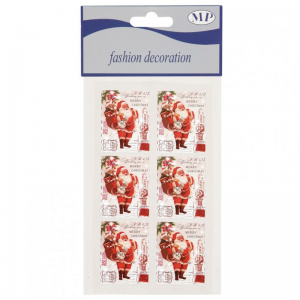 6 STICKERS SANTA 4,5X3,5 cm