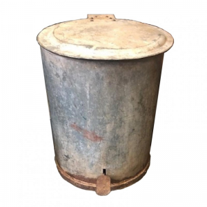 CESTINO RIFIUTI METALLO D35 H43 - grigio