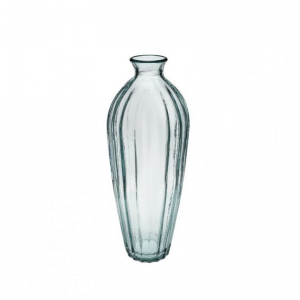 VASO VETRO RIGATO D22 H55 cm