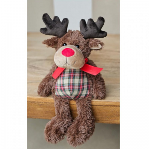 ALCE PELUCHE fiocco rosso H35