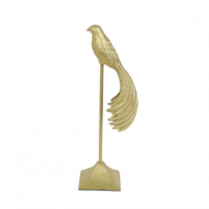 UCCELLINO ALLUM. ORO 15X15X59CM