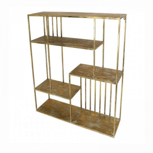 SCAFFALE METALLO ORO 96X25.5X86CM