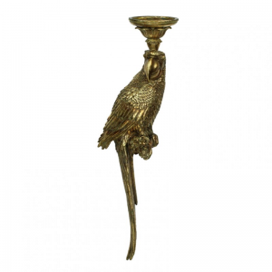 CANDELABRO PAPPAGALLO RES.13X10 H52-gold