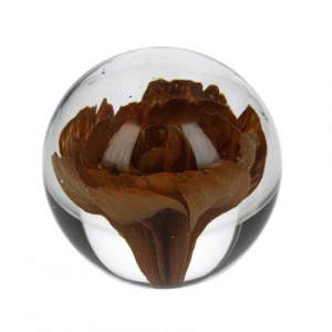 SFERA VETRO D7CM fiore marrone - sc50%