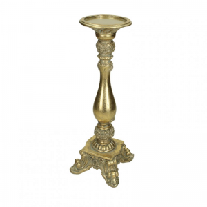 CANDELABRO POLIRES.ORO 12,5X12,5 H35,2