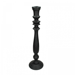 CANDELABRO RESINA 12,5 H48 cm - nero