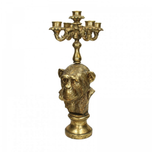 CANDELABRO SCIMMIA RES.18X18 H49 - gold