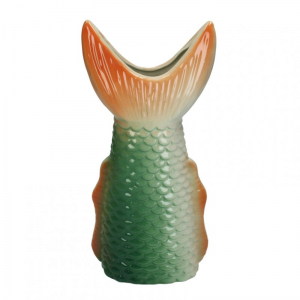 VASO CODA PESCE 13,5XH28,5CM-verde/aranc