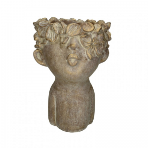 VASO BUSTO CEMENTO 17,5XH25,5CM - gold