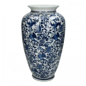 VASO PORCELLANA 18XH36cm - blue