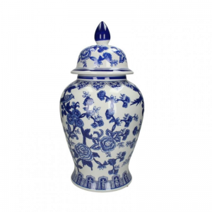VASO PORCELLANA 24X24XH48cm - blue