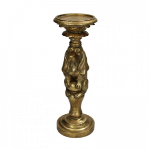 CANDELABRO CANE RES. 11X9,5XH29cm - gold