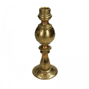 CANDELABRO RESINA 8,5X8,5X22cm -gold