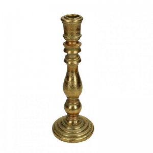 CANDELABRO RESINA 8,5XH24 cm -gold