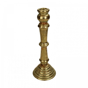 CANDELABRO RESINA 10X10X28cm - gold