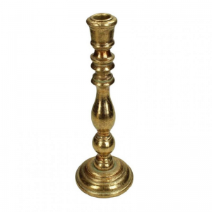 CANDELABRO RESINA 10X10X28cm - gold