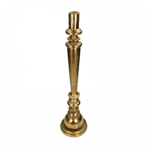 CANDELABRO RESINA 12,5X12,5X50cm - gold