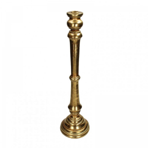 CANDELABRO RESINA 15X15X55cm - gold