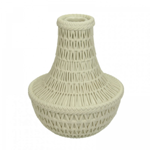 CANDELABRO RESINA 12,5X15,4cm - beige