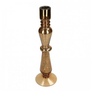 CANDELABRO VETRO 7,7XH27 cm -rame