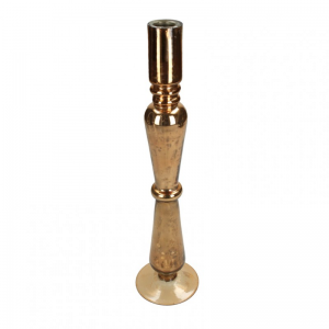 CANDELABRO VETRO 8,9XH37 cm -rame