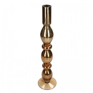 CANDELABRO VETRO 10XH40 cm - rame