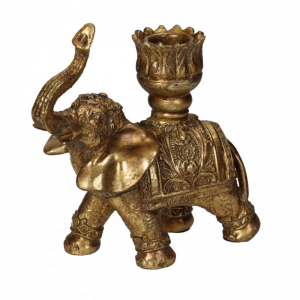 CANDELABRO ELEFANTE RES.15X7 H15 - gold