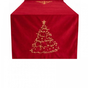 RUNNER XMAS TREE 150X40 VELLUTO - rosso