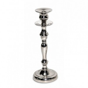 CANDELABRO ALLUMINIO H27 -argento lucido