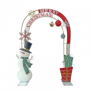 ARCO METALLO C/PUPAZZO NEVE 216X50 H286