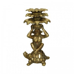CANDELABRO SCIMMIA RES.15X10 H28 - gold