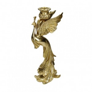 CANDELABRO PAVONE RES.12X7 H30 - gold