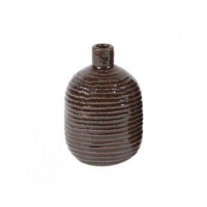BOTTIGLIA ceramica FALISTY D9H13cm-brown
