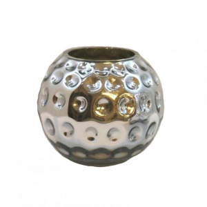 VASO GOLFBALL h 17cm - silver