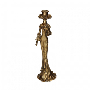CANDELABRO LADY RES. 9X8XH30,5cm - gold