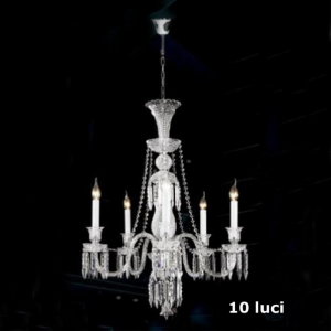 LAMPADARIO 10LUCI D90 H88 - crome